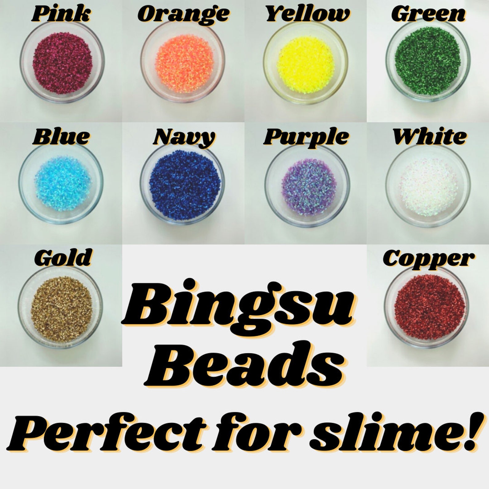 Bingsu Beads for Slime Choose the Colour, 10 Colours Etsy
