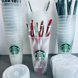 Starbucks 3 vasos reutilizables de plástico duro Venti 700 ml