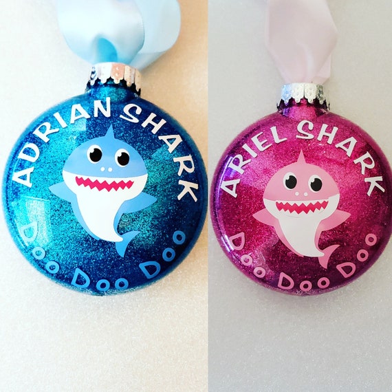 personalized baby shark ornament