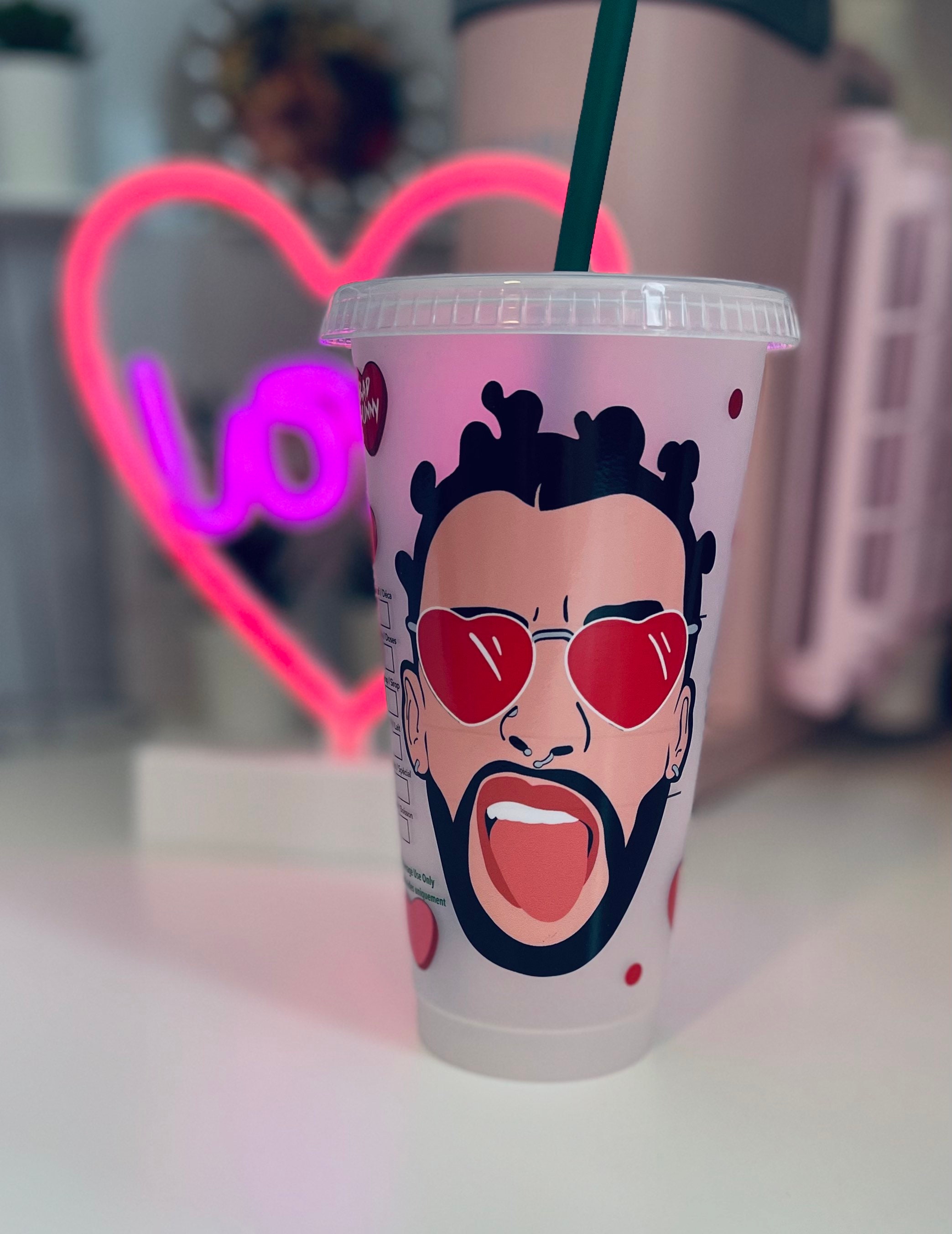 Bad Bunny- Holographic Starbucks Cold Cup – Blossom & Sunny