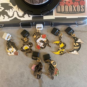Witchy Gothic Dust Plug Charm: Type C USB Kindle/Phone Charm