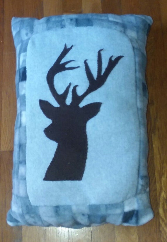 Deer Head Silhouette Pillow Etsy