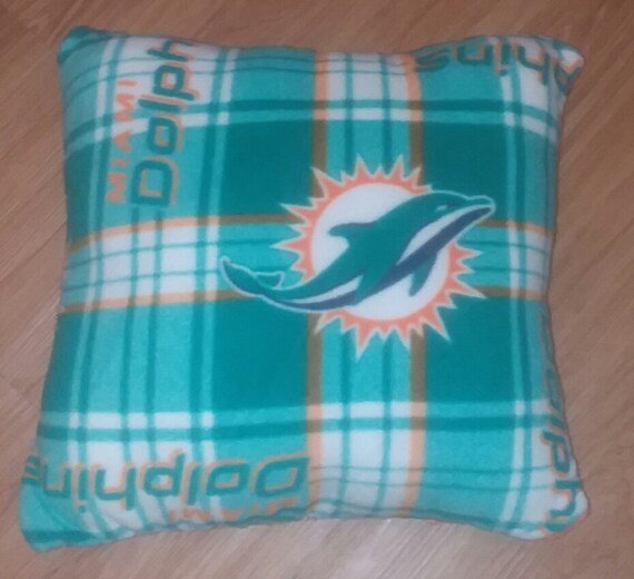 Miami Dolphins Pillow Etsy