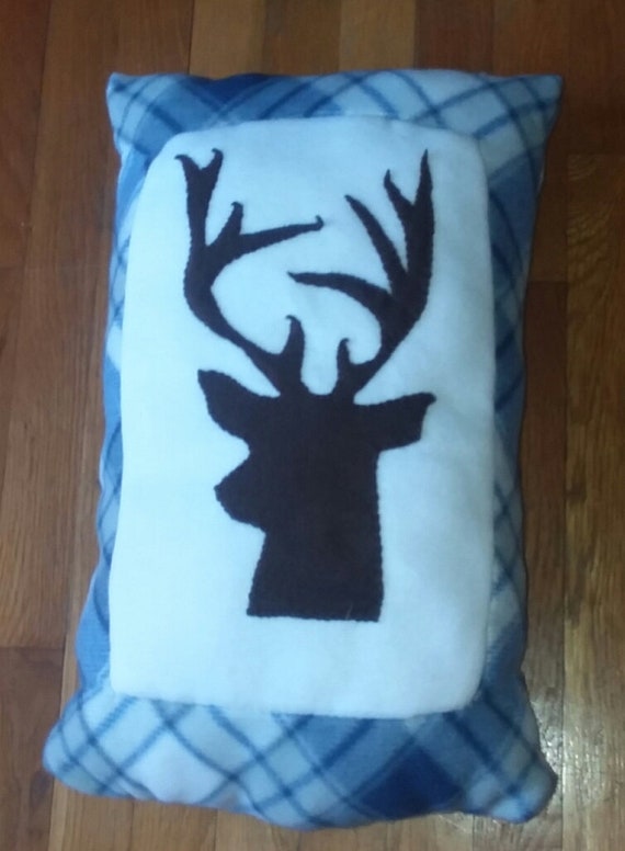 Deer Head Silhouette Pillow Etsy