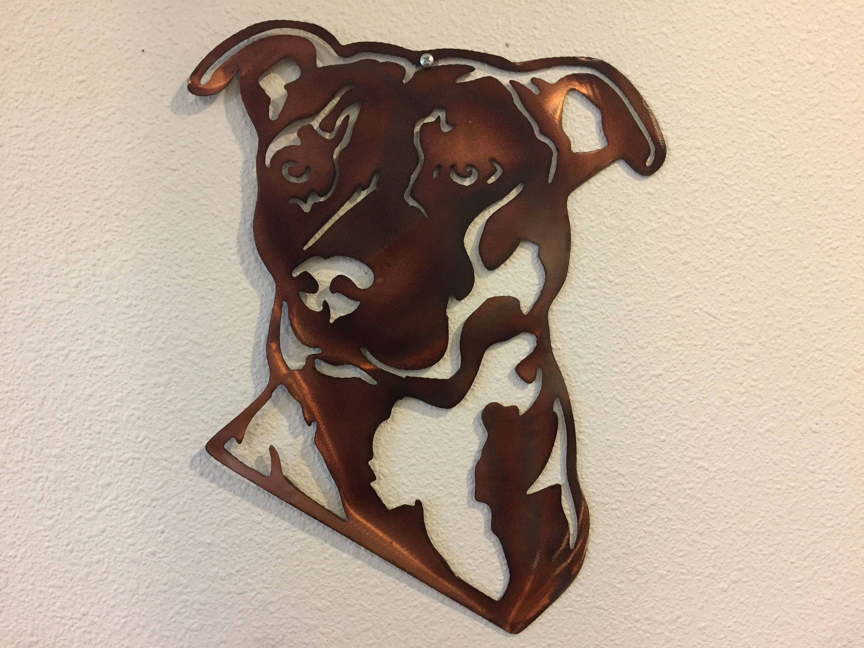 Metal Wall Art Loyal Friend-Wall Art Brown Dog Art Metal | Etsy