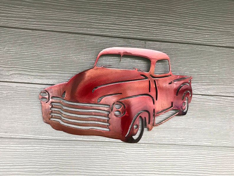 Metal Truck Chevy Truck Metal Wall Art Decorations