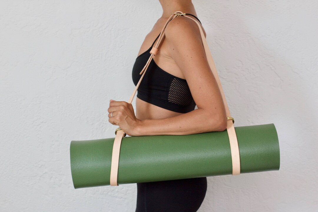 Yoga Mat Strap / Leather Yoga Mat Strap Yoga Accesories Yoga Etsy