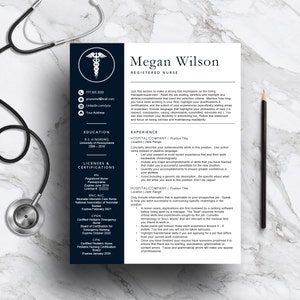Medical Resume Template | Nurse CV, Cover Letter (Instant Download) image 2