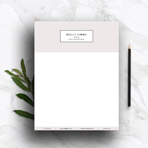 Plantilla de membrete para Word & Pages / Papelería personalizable / Membrete personal / Membrete comercial / Descarga instantánea
