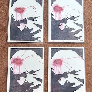 Origineel kunstwerk "Busted Open" (ACEO/ATC 2,5 x 3,5 inch)