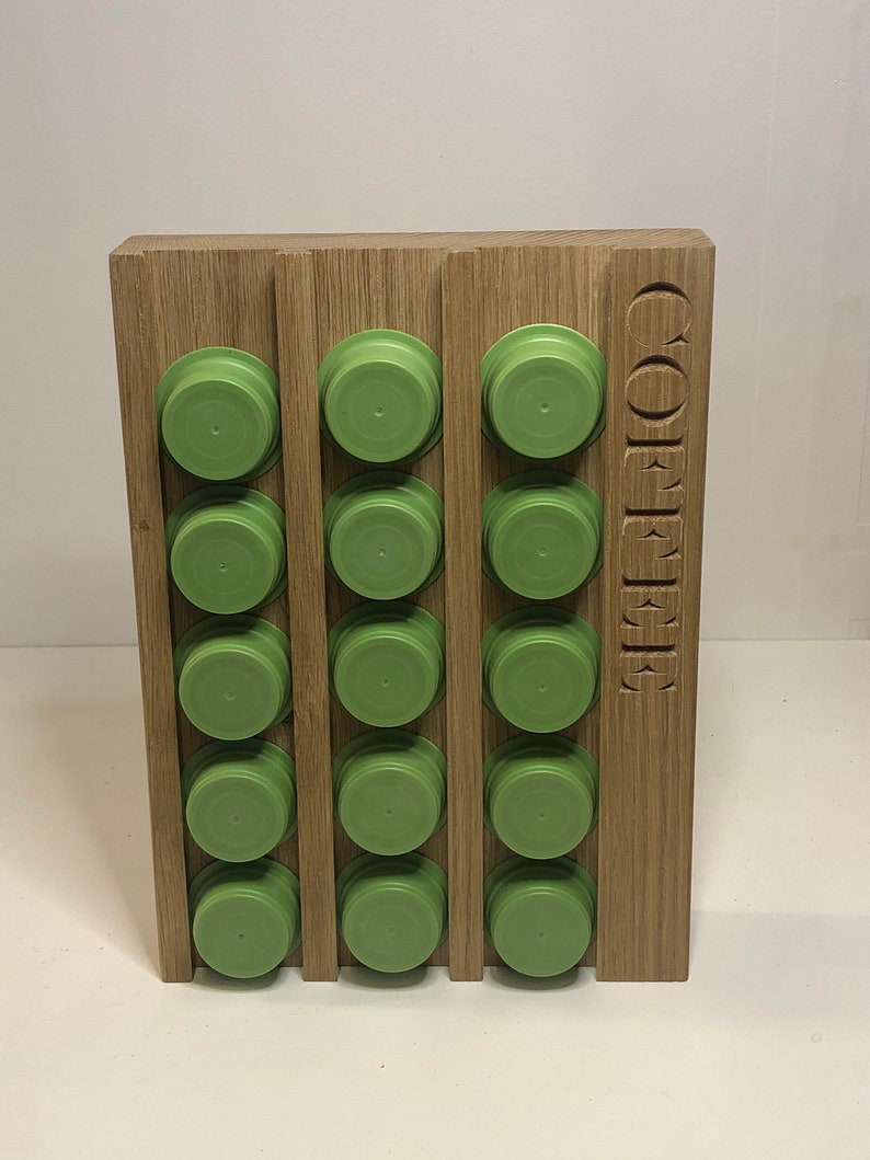 LAVAZZA ® Coffee pod holder solid oak and stainless steel Etsy