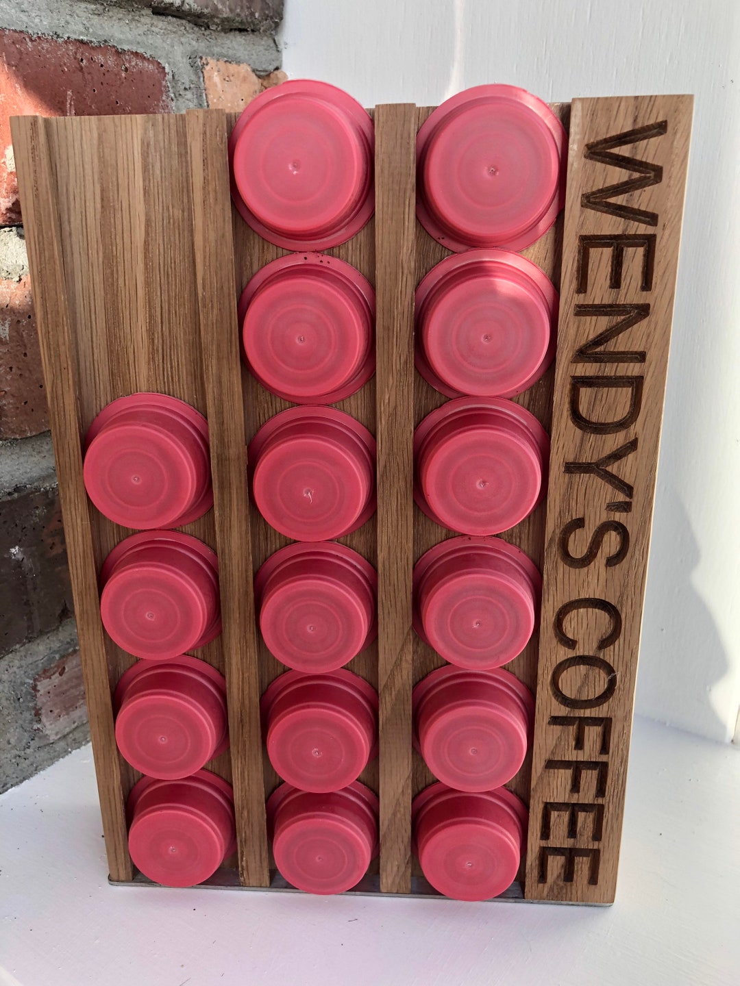 LAVAZZA ® Coffee Pod Holder Solid Oak and Stainless Steel Base Etsy UK