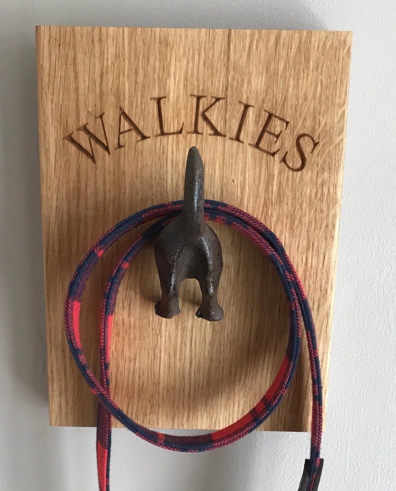 Dog Lead Hook Solid Oak walkies Etsy