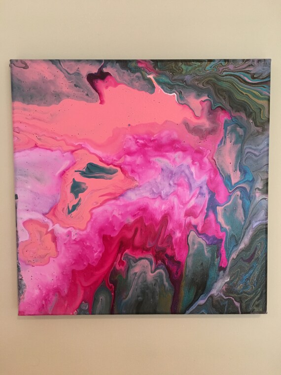 Abstract blauw roze