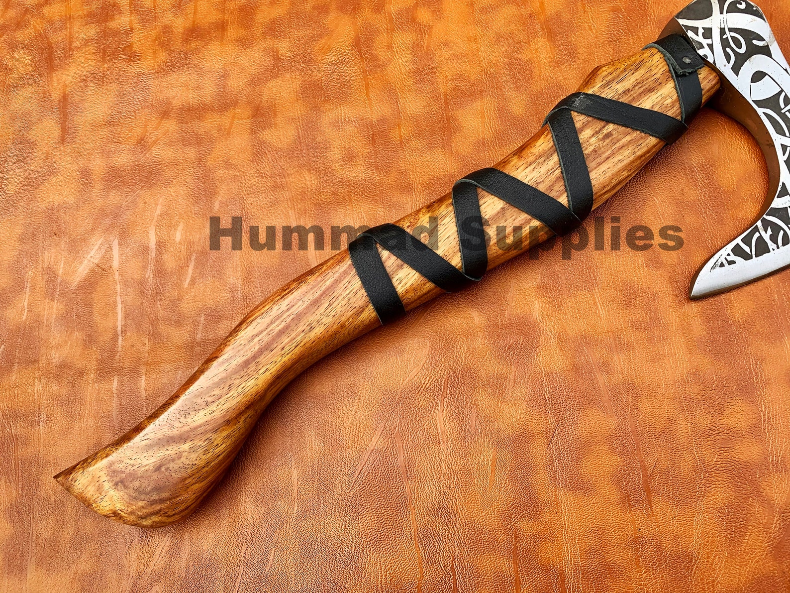 Viking Hand 1095 High Carbon Steel Axe With Leather Etsy