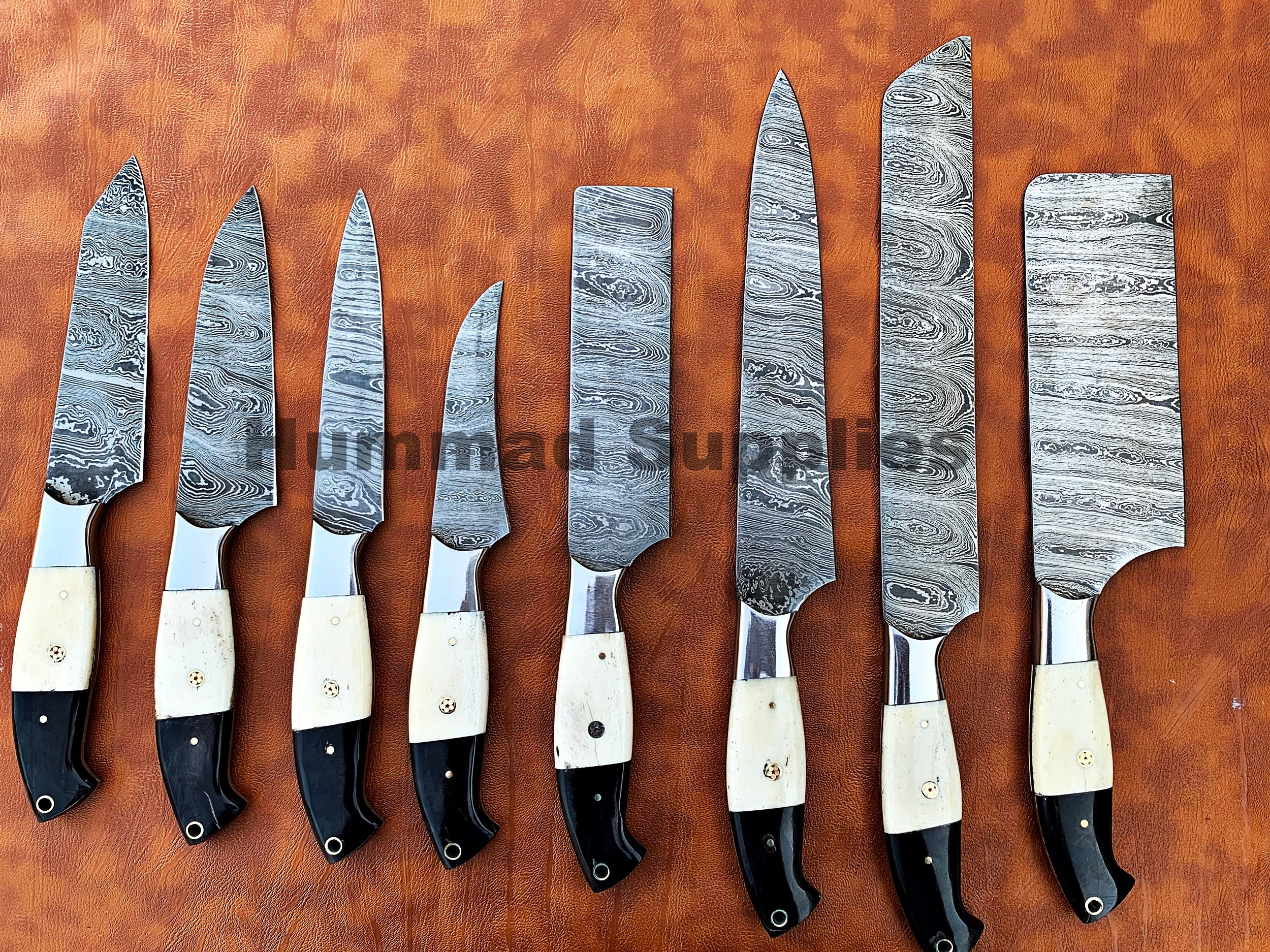 8 Pcs Custom made chef knife set/ kitchen knife set with Etsy
