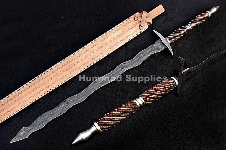 34 Handmade Damascus Steel Kris Blade Sword/Hunting and Etsy