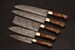 Custom made chef knife set/5-Pcs kitchen knife set with leather roller /valentine gift/gift for her/kitchen and Dinning/Christmas  gift 