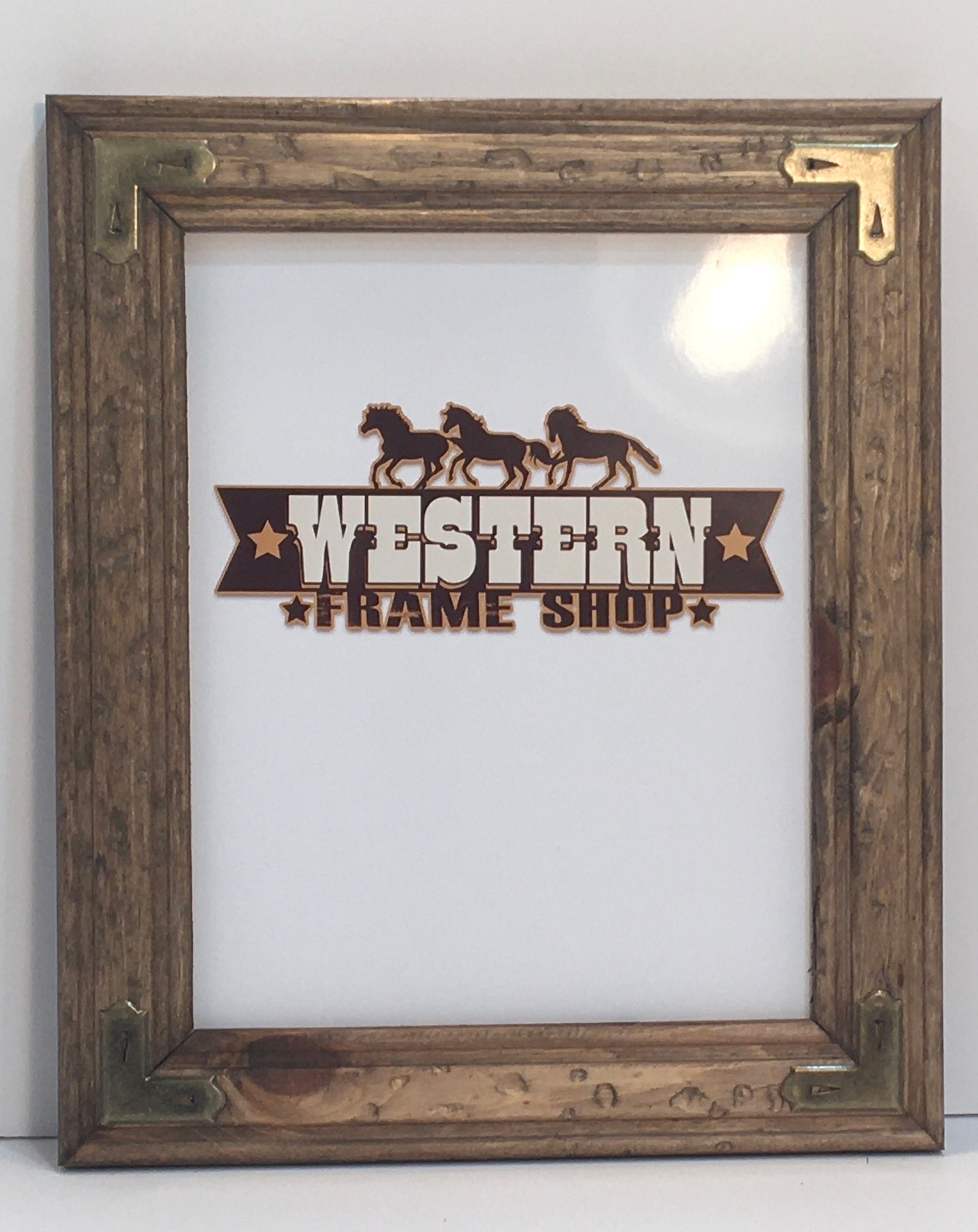Rustic Picture Frame With Western Corners. Handmade Distressed Etsy