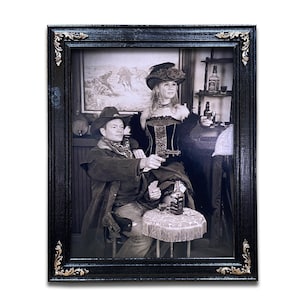 Victorian Style Black & Gold Frame - Handmade, Vintage Frame, Antique Picture Frame, Gold Baroque Corners