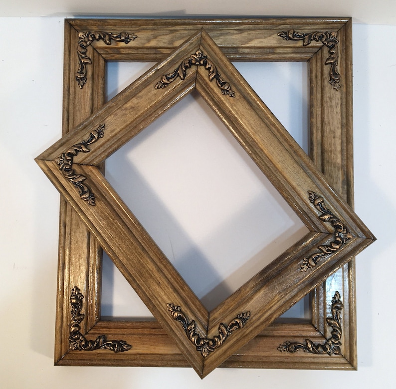 Victorian Style Frame - Handmade, Vintage Frame, Antique Photo Frame, Gold Baroque Corners 