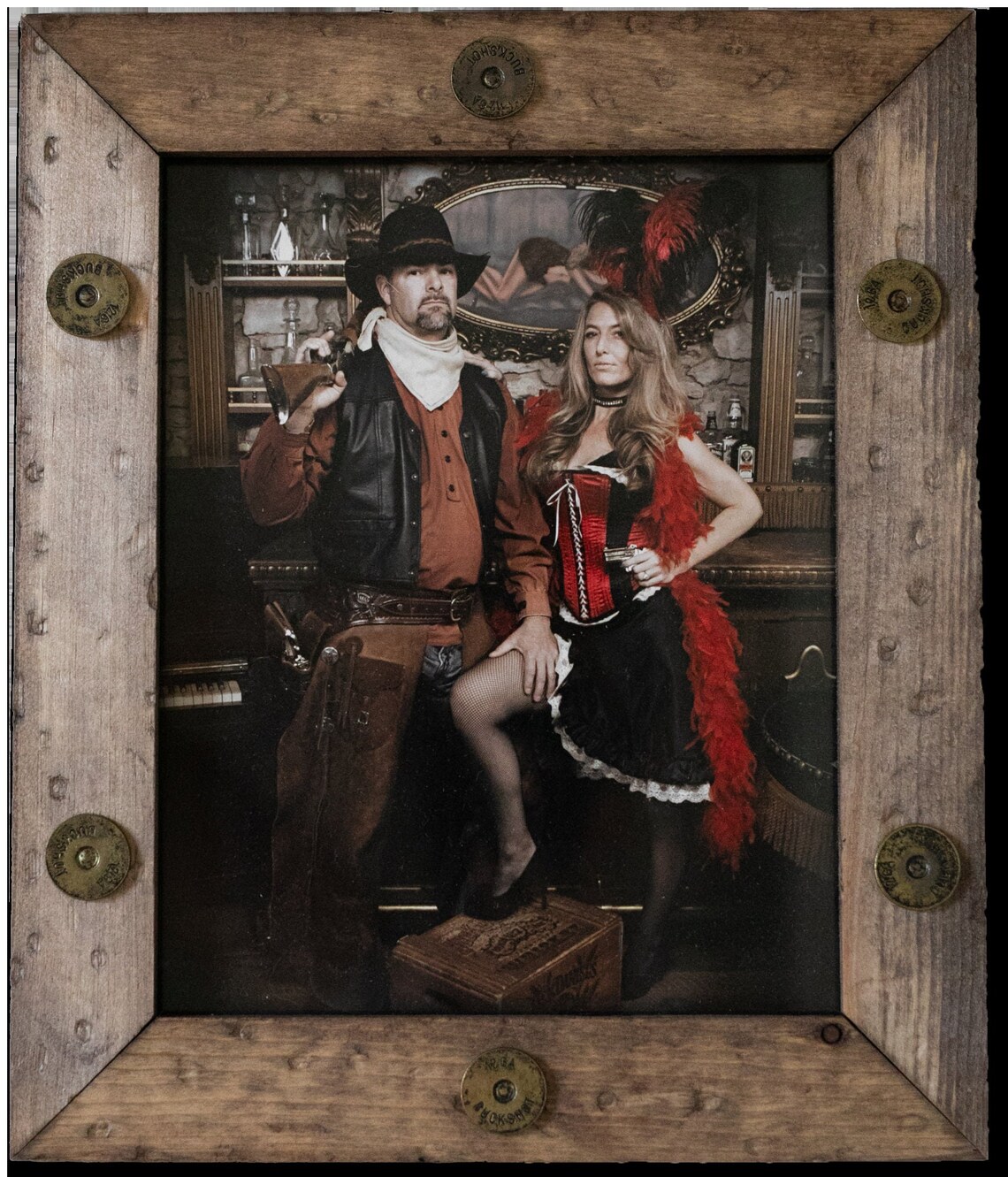 Western Buckshot Wooden Frame, Rustic Picture Frames - Etsy