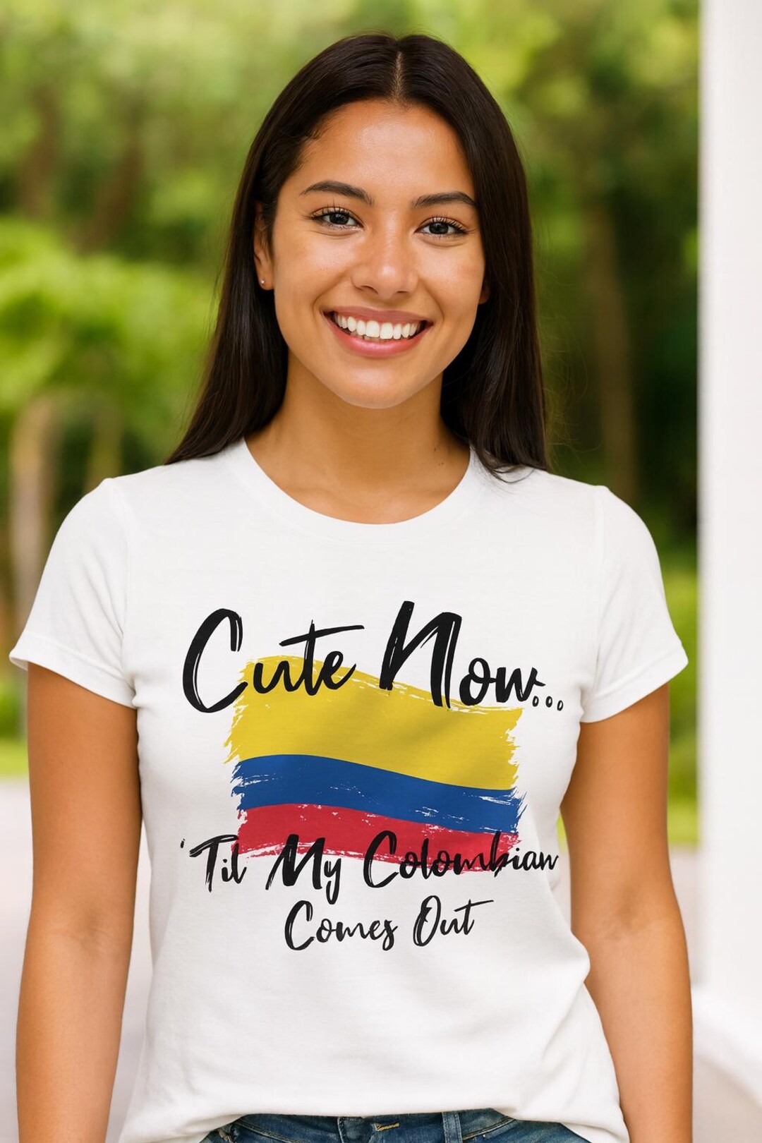 T-Shirt Drapeau De La Colombie – Design Rétro, Pour Femme, Homme Et Enfant, Fierté Nationale