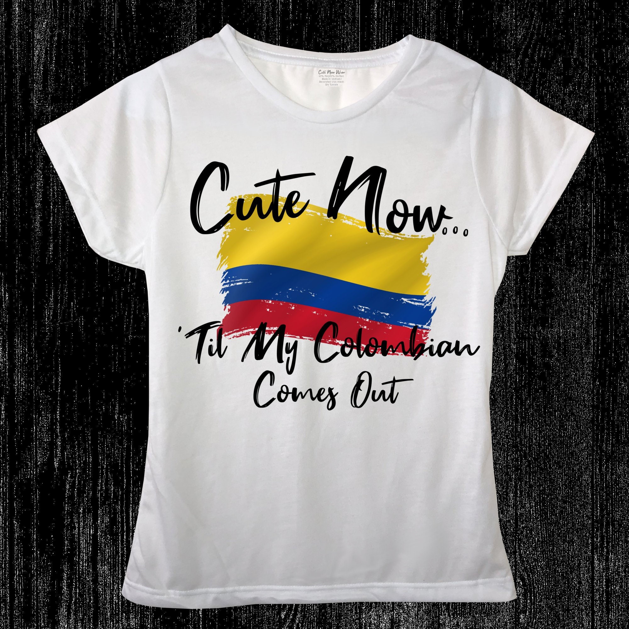 Eenvoud overal Klusjesman Ladies Colombia Flag T-shirt cute Now... 'til My - Etsy