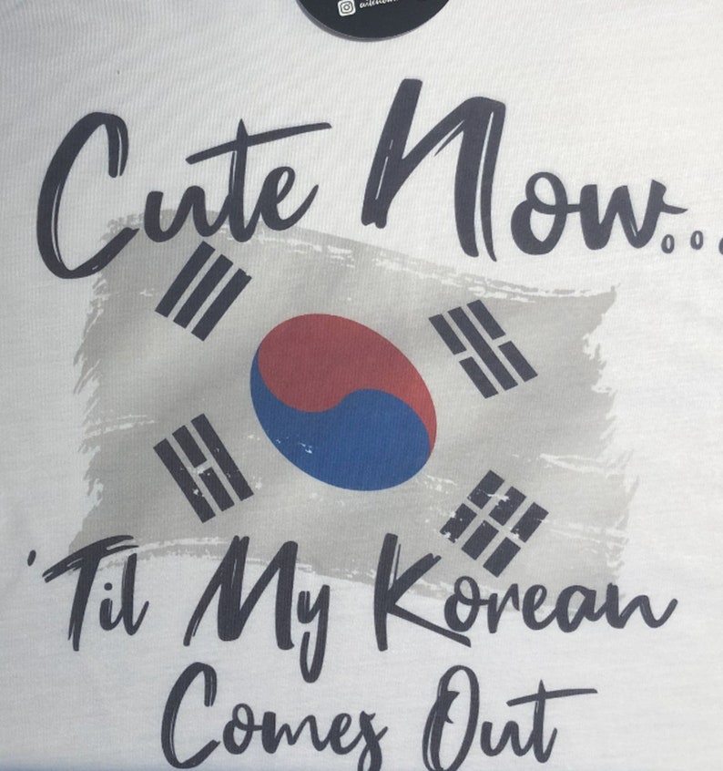 /'Til My Korean Comes Out Womens White Crew Neck Long Sleeve S-XXL Seoul Ladies South Korea Flag Sweatshirt Cute Now..