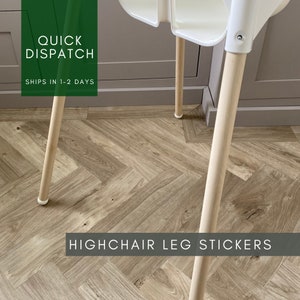 IKEA Antilop Highchair Leg Stickers Set | Wood Effect Vinyl | Decal, Sticker | Untreated