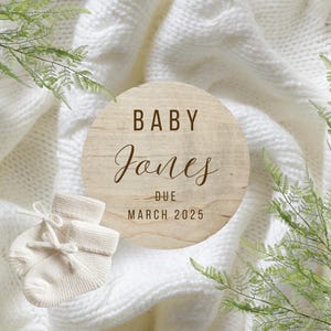 Digital Pregnancy Baby Announcement | Pregnancy Reveal | Editable Baby Reveal | Social Media Reveal | Gender Neutral - Ash Circle