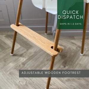 IKEA Antilop Wooden Highchair Footrest | Adjustable Footrest Support | Handcrafted in the UK | Oak