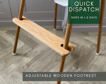 IKEA Antilop Wooden Highchair Footrest | Adjustable Footrest Support | Handcrafted in the UK | Oak