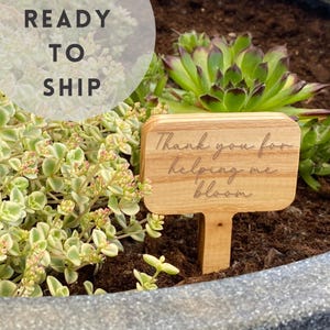 Personalised Plant Herb Marker, Plant Stake, Thank You Gift, Teacher Gift, Engraved Gift, Handcrafted in the UK