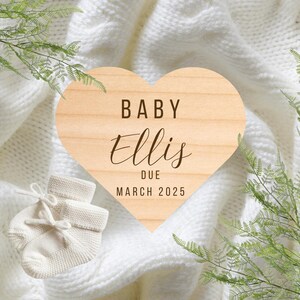 Digital Pregnancy Baby Announcement | Pregnancy Reveal | Editable Baby Reveal | Social Media Reveal | Gender Neutral - Maple Heart
