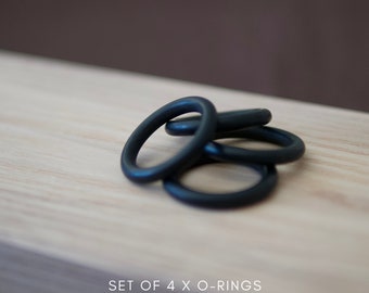 Extra Set Of Footrest O-rings, Ready To Ship, IKEA Antilop Wooden Footrest, Black O-rings