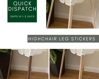 IKEA Antilop Highchair Leg Stickers Set | Wood Effect Vinyl | Decal | Sticker | Highchair Leg Wraps