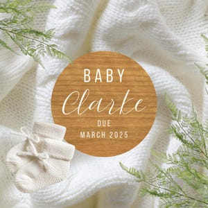 Digital Pregnancy Baby Announcement | Pregnancy Reveal | Editable Baby Reveal | Social Media Reveal | Gender Neutral - Oak Circle