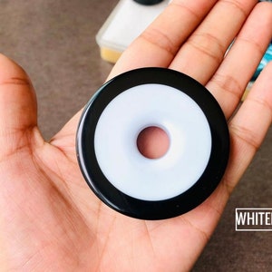 Plugs Donut Tunnel[White/Black CRUST]-Plugs Custom/Plugs Smoke/Plugs Resin
