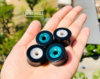 Plugs Donut Tunnel[white or green/Back CRUST]-Plugs Custom/Plugs Smoke/Plugs Resin