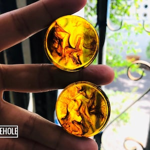 Plugs[Amber color]-Plugs Custom/Plugs Smoke/Plugs Resin