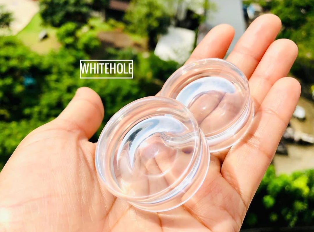 Plugs Tunnel[clear Concave]-plugs Custom/plugs Smoke/plugs Resin - Etsy