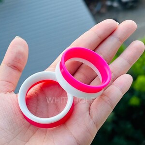 Plugs Tunnel[Pink&Weiß/matt]-Plugs Custom/Plugs Smoke/Plugs Resin