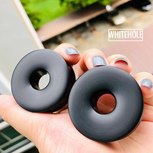 Plugs Donut Tunnel[Matt Black]-Plugs Custom/Plugs Smoke/Plugs Resin