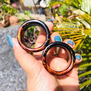 Plugs Tunnel[black color]-Plugs Custom/Plugs Smoke/Plugs Resin/gold smoke