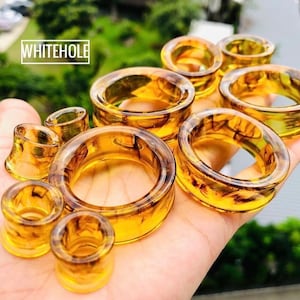 Plugs Tunnel[Amber color]-Plugs Custom/Plugs Smoke/Plugs Resin