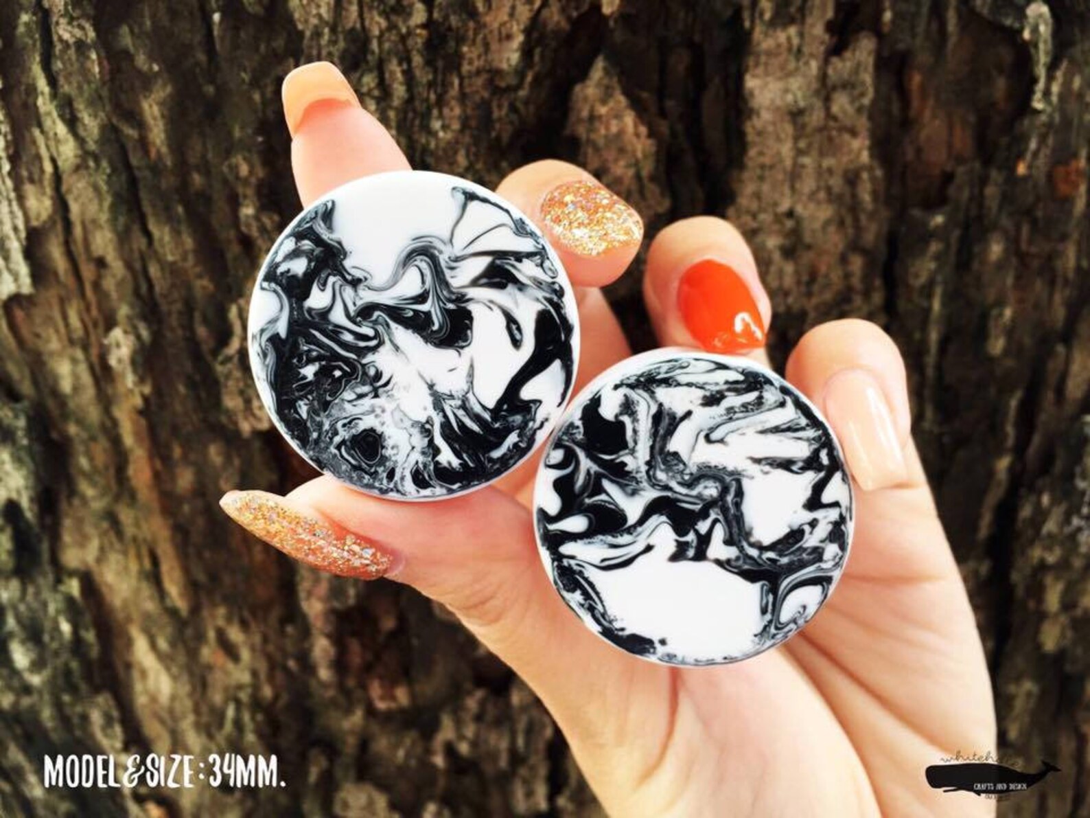 PlugsMatt White/Black SmokePlugs Custom/Plugs Smoke/Plugs Etsy