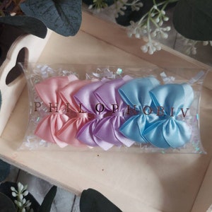 Pastel Pack Ribbon Girl Bows,  Light Blue Dog Bows, Pastel Pink Dog Bows, Light Purple Dog Bows, Small Dog Bows Bundle, Set of Dog Bows