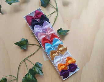 Lot de noeuds multicolores avec bandes de toilette sans latex, ensemble d'arcs pour chiens, noeuds en poils noirs, noeuds bleus pour chiens, petit noeuds pour chien, noeuds roses pour chiens,