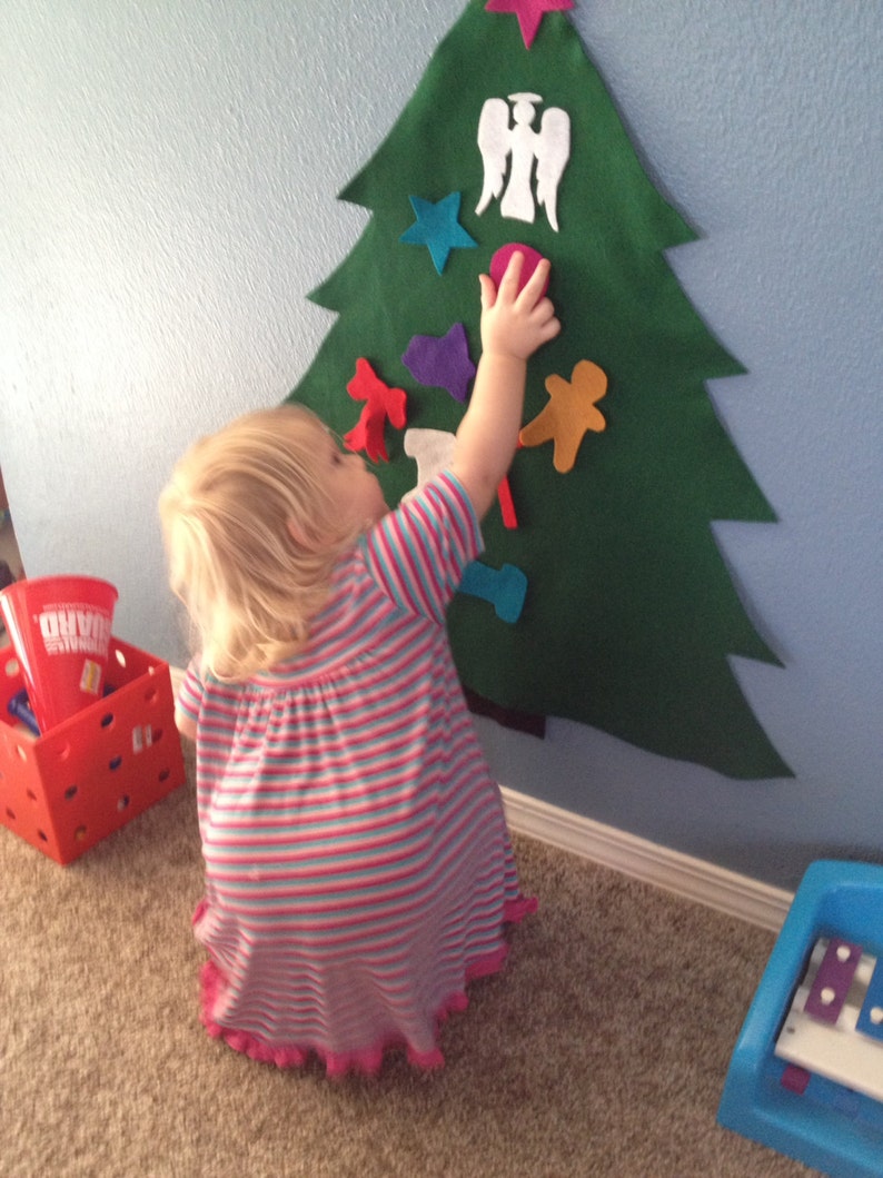 Felt christmas trees for toddlers decorating Etsy